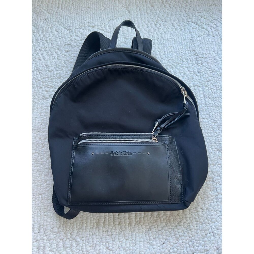 calvin klein small black backpack